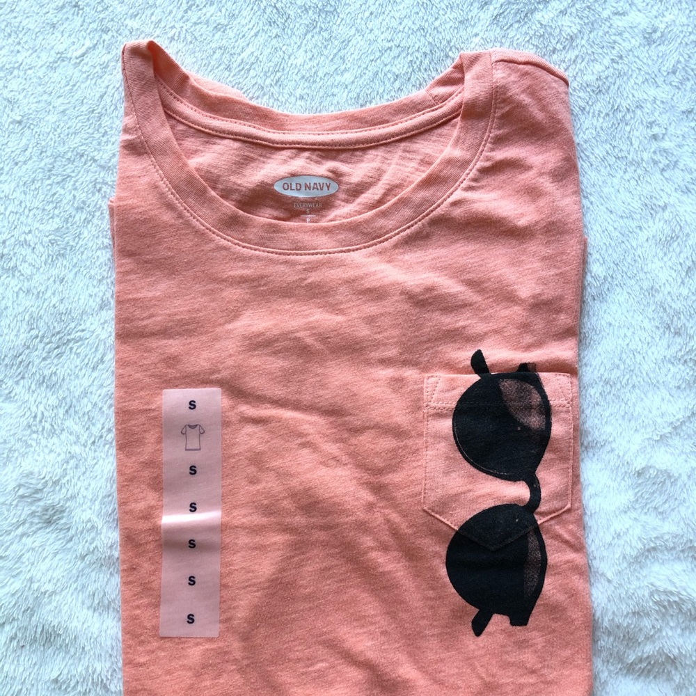 NWT Old Navy Orange Sunglasses Graphic Tee